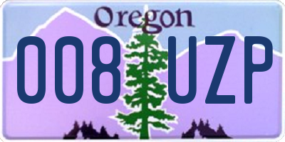 OR license plate 008UZP