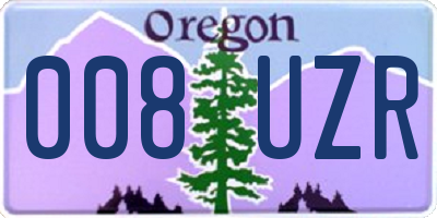 OR license plate 008UZR