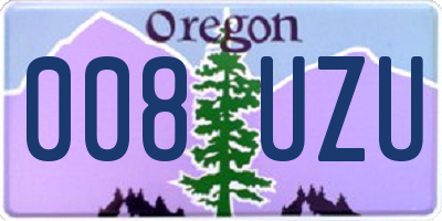 OR license plate 008UZU