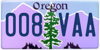 OR license plate 008VAA