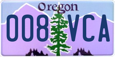 OR license plate 008VCA