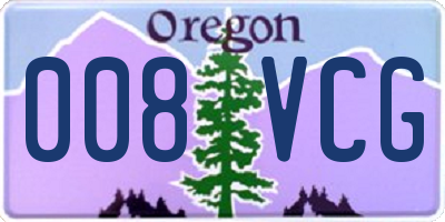 OR license plate 008VCG