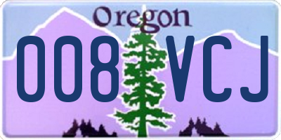 OR license plate 008VCJ