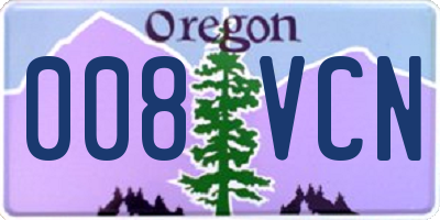 OR license plate 008VCN