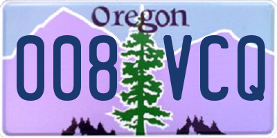 OR license plate 008VCQ