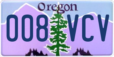 OR license plate 008VCV