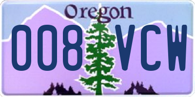 OR license plate 008VCW