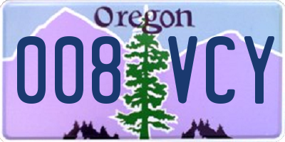 OR license plate 008VCY