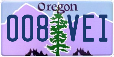 OR license plate 008VEI