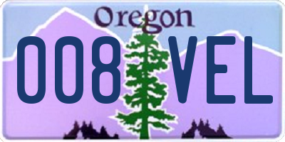OR license plate 008VEL