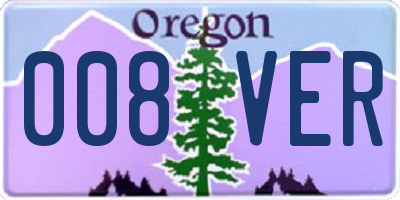 OR license plate 008VER