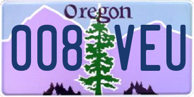 OR license plate 008VEU