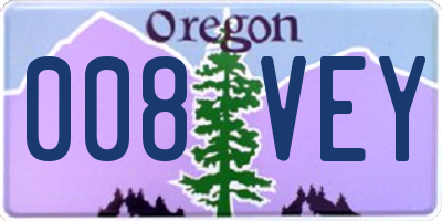 OR license plate 008VEY