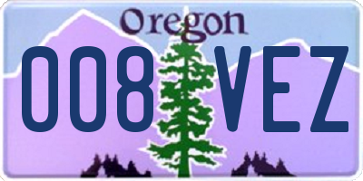 OR license plate 008VEZ