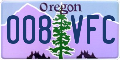 OR license plate 008VFC