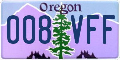 OR license plate 008VFF