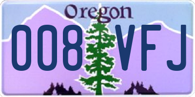 OR license plate 008VFJ