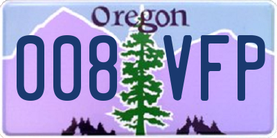 OR license plate 008VFP