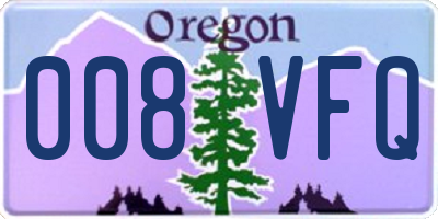 OR license plate 008VFQ
