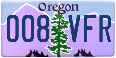 OR license plate 008VFR