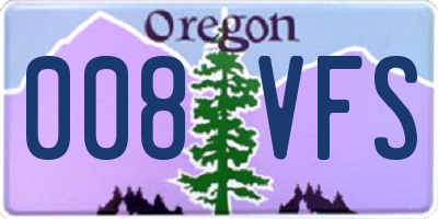 OR license plate 008VFS