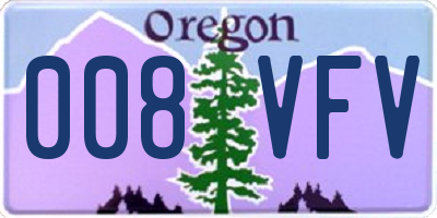 OR license plate 008VFV