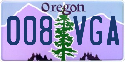 OR license plate 008VGA