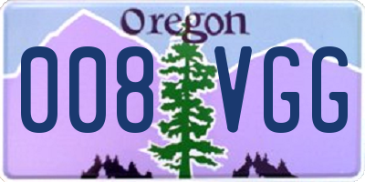 OR license plate 008VGG
