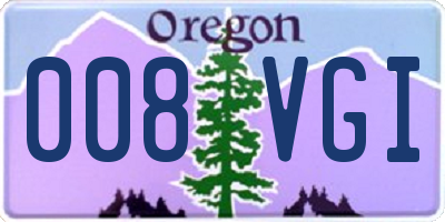 OR license plate 008VGI