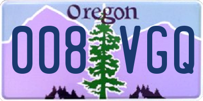 OR license plate 008VGQ