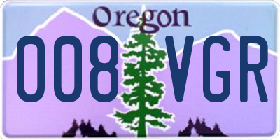 OR license plate 008VGR