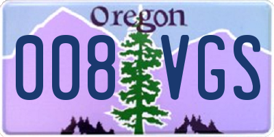 OR license plate 008VGS