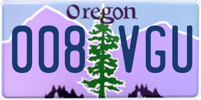 OR license plate 008VGU
