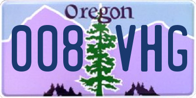 OR license plate 008VHG
