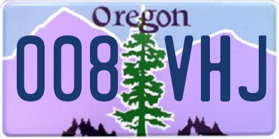 OR license plate 008VHJ