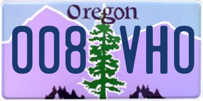 OR license plate 008VHO