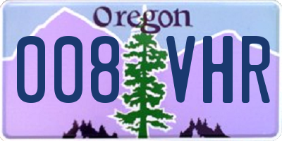 OR license plate 008VHR