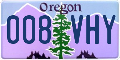 OR license plate 008VHY