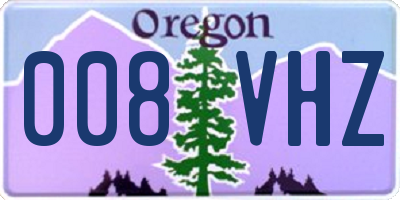 OR license plate 008VHZ