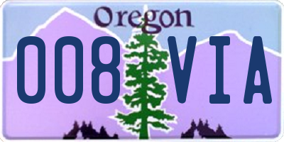 OR license plate 008VIA