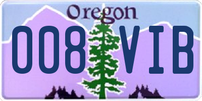 OR license plate 008VIB