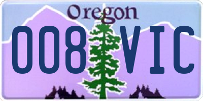 OR license plate 008VIC