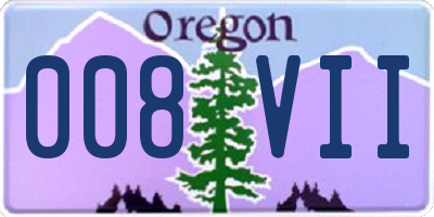 OR license plate 008VII