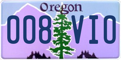OR license plate 008VIO