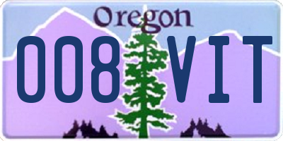 OR license plate 008VIT