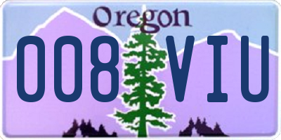OR license plate 008VIU