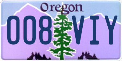 OR license plate 008VIY