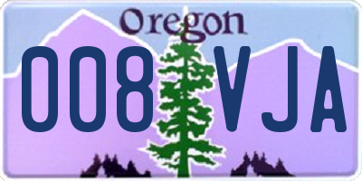 OR license plate 008VJA