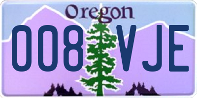 OR license plate 008VJE
