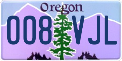 OR license plate 008VJL
